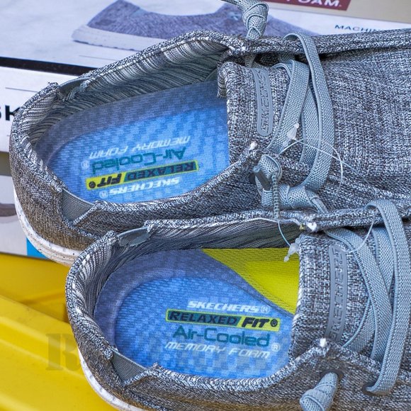 Skechers Men's Chad Air Cooled Memory Foam Casual Shoes Gray - Picture 6 of 7